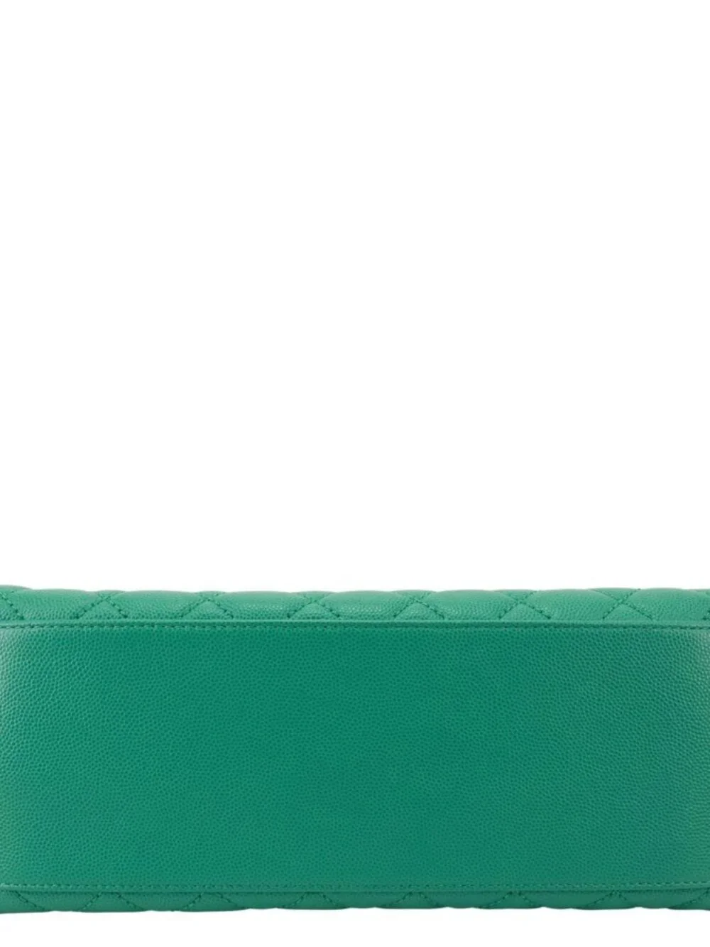 Chanel  Coco Handle Flap Small Quilted Caviar Leather Crossbody Bag Green